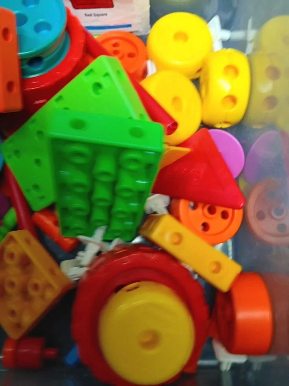 Plastic Tinker Toys  Mixed Lot of Random Parts and Pieces